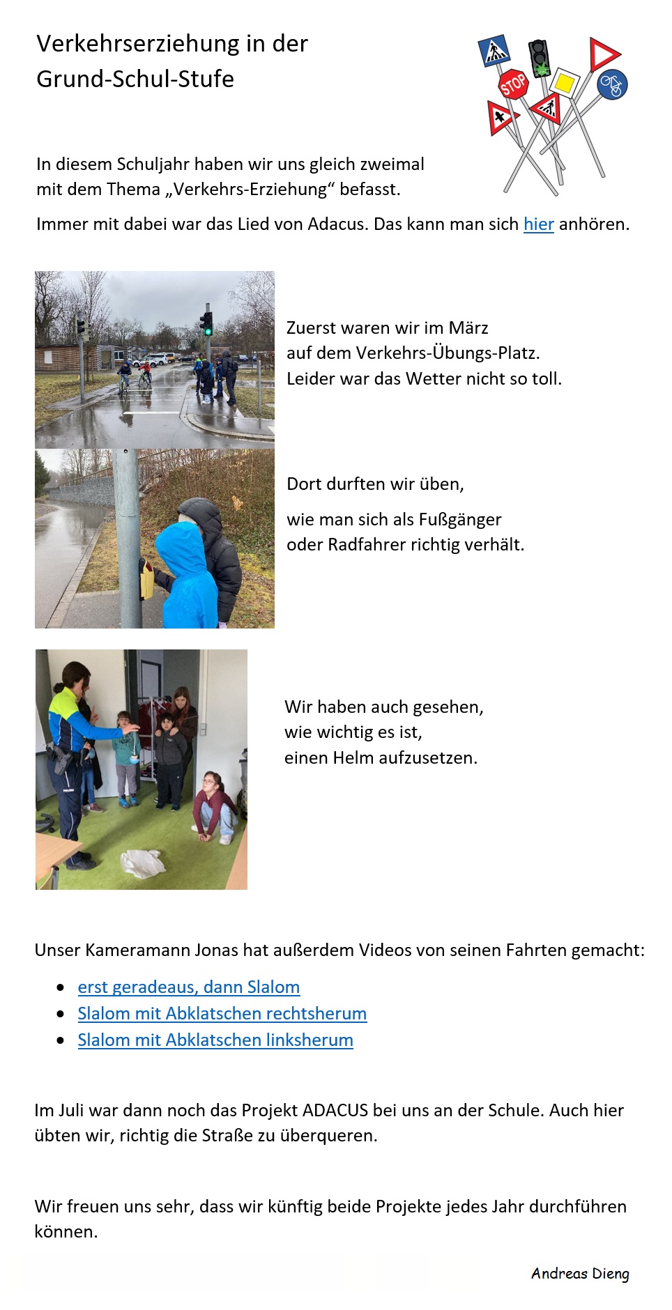 Verkehrserziehung der Grundschulstufe